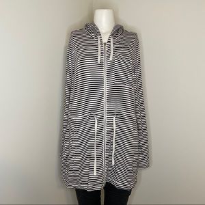 Zenergy by Chicos beach striped zip hoodie